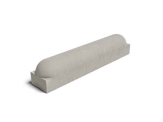 Parkstopp Hochbord rund 1000 mm, grau