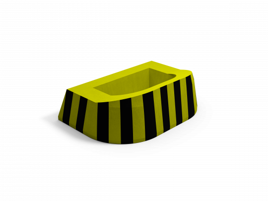 Betonpoller Typ VI Gelb-Schwarz