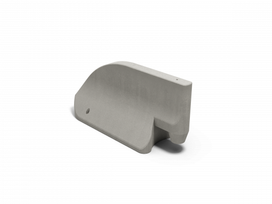 Leitelement Endstein Grau