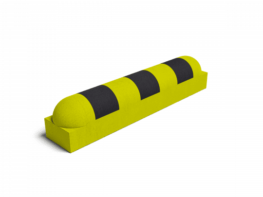 Parkstopp Hochbord rund 1000 mm, gelb-schwarz