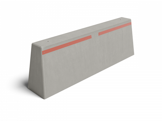 Betonpoller Typ Trapez XXL 2000 mm mit Reflexfolie