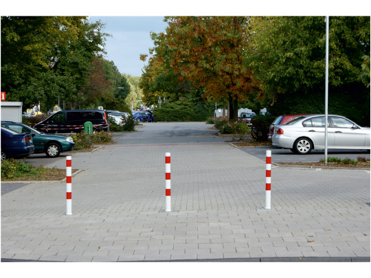 Absperrpfosten 476PB im Einsatz