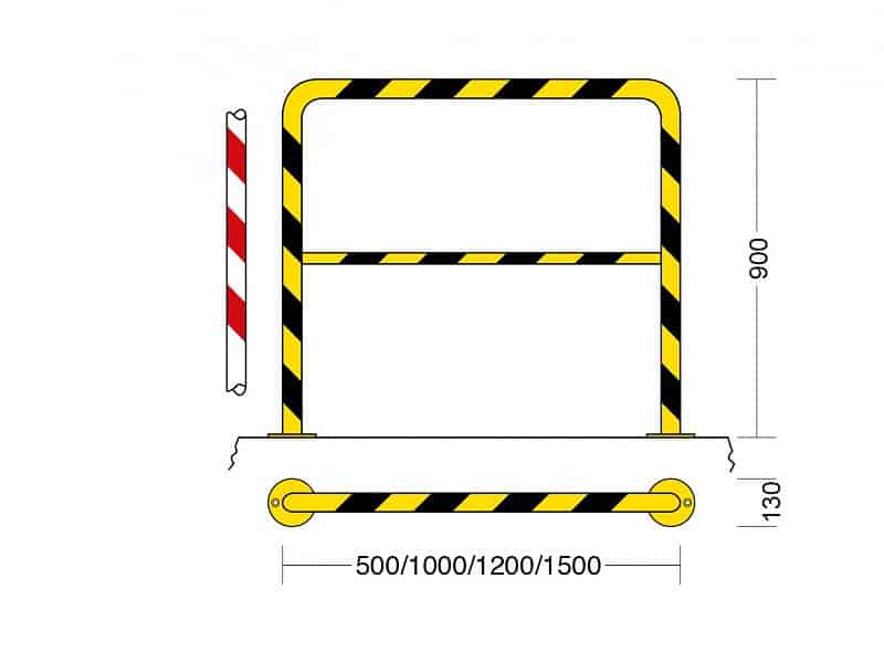 Gerader Schutzbügel mit Knieholm DLT