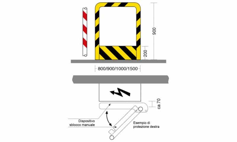 PML-M Gerader mobiler Schutzbügel, verstellbar