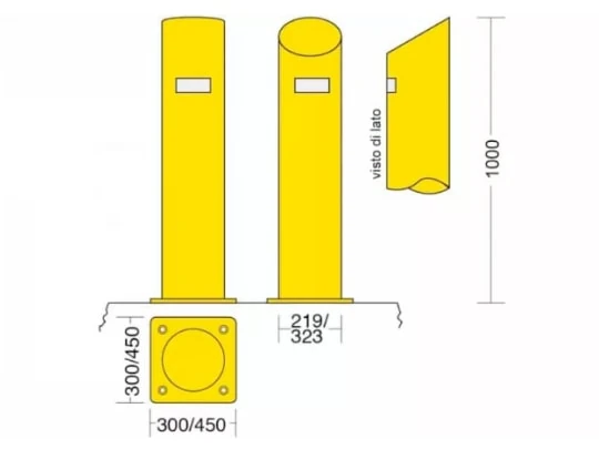 Stahlpfosten Rohr-Ø 323 mm "P 323"