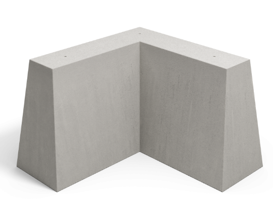 Trapezeckstein grau
